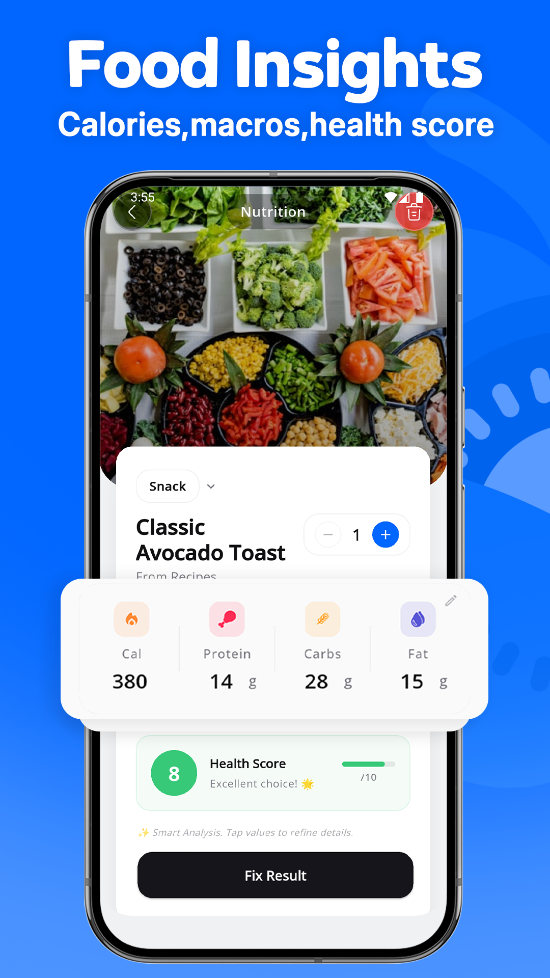 SnapFit AI meal scanning screen