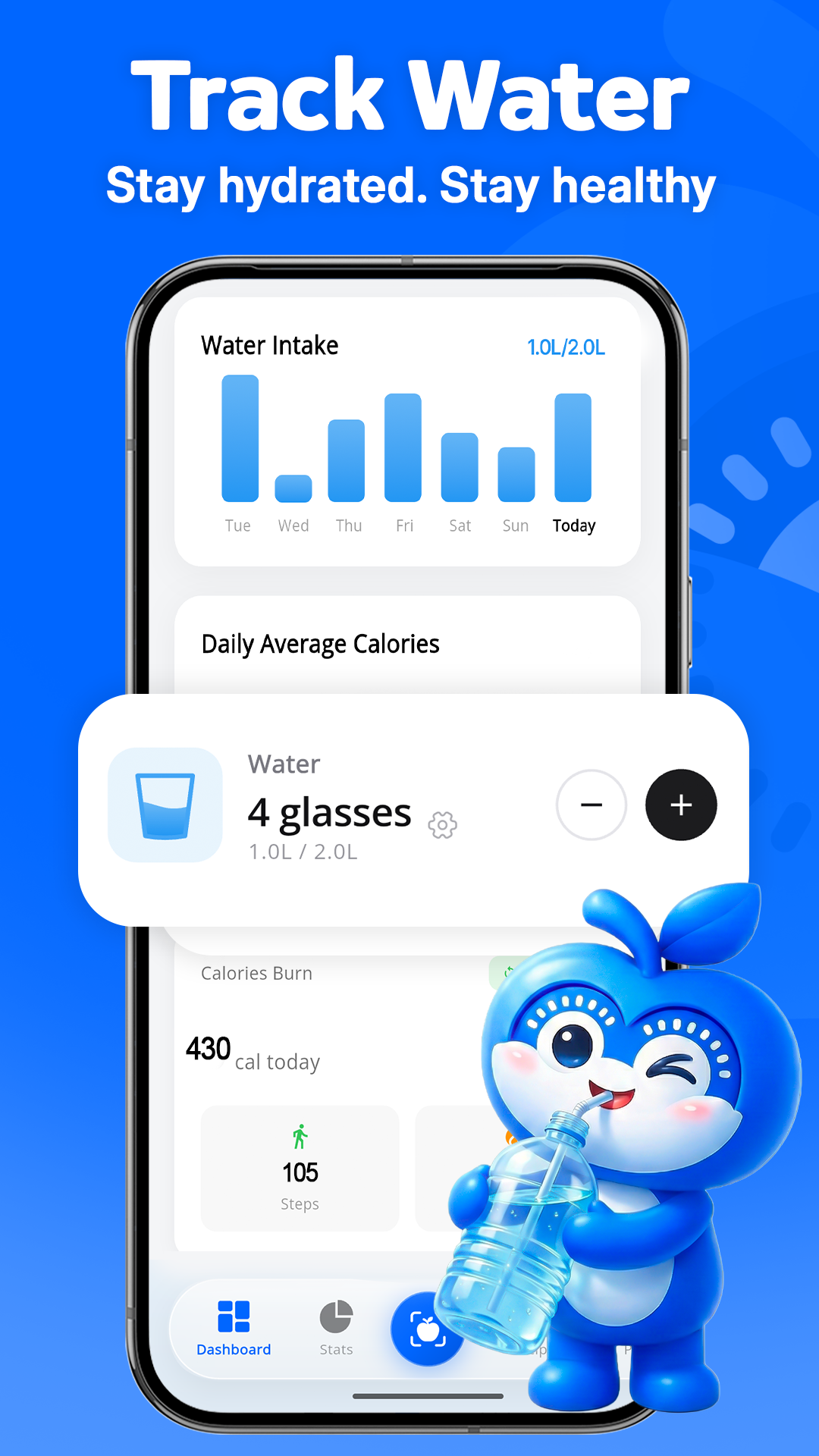 SnapFit health progress tracking screen